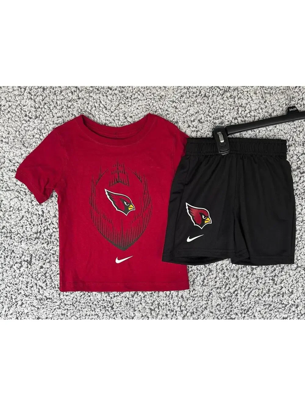 Nike Arizona Cardinals Toddler 2-Piece Set Shirt Shorts Red Black Size 3T NWT